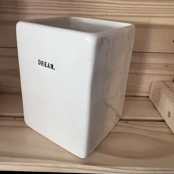 Rae Dunn Artisan Collection "DREAM" Caddy Vase White Ceramic Farmhouse Decor - Picture 2 of 9